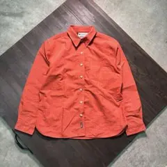 7BS2 Columbia チェック柄　長袖シャツ　L レディース　総柄　古着