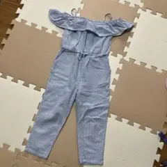 H&M ストライプ柄オーバーオール 98cm 美品