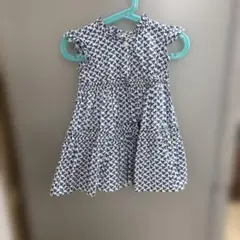 花柄ノースリーブティアードドレス