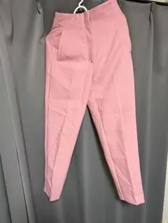 ZARA ピンク ハイウエスト スラックス