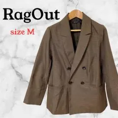 【RagOut 】チェック柄 ダブルブレストジャケット M 大きめ