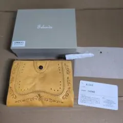 [フェランド] 二つ折り財布 がま口 本革 ミルフェ 81161 (イエロー)