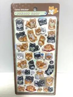 【正規品】　BON BON DROP ボンボンドロップシール　和柄　柴犬ほっこり