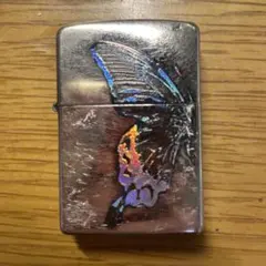 ZIPPO オイルライター 蝶デザイン