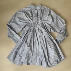 KBF ストライプ シャツワンピース 長袖