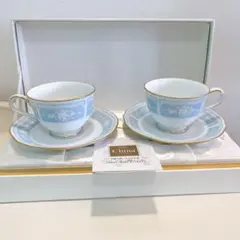 新品未使用】ノリタケNoritake/レースウッドゴールド/カップ&ソーサーペア