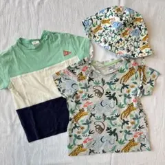 H&M アニマル　Tシャツ 帽子　セット　75 80