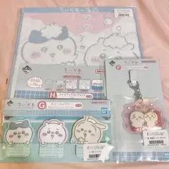 ちいかわ 一番くじ 3点セット タオル 付箋 ラバーチャーム
