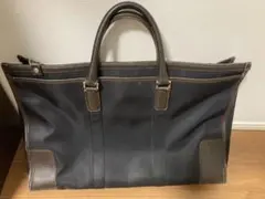 人気】 コーチ ビジネスバッグ 2way A4可 ネイビー 茶 ブリーフケース