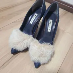ダイアナ　ファーデニム　パンプス　23cm