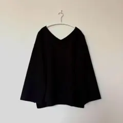 【LOWRYS FARM】ミラノリブＶネックプルオーバー オーバーサイズ