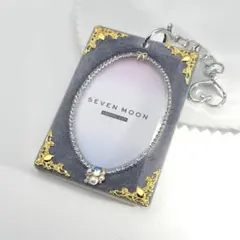韓国 推し活 y2k硬質ケース デコ B8 トレカケース レジン 黒 金