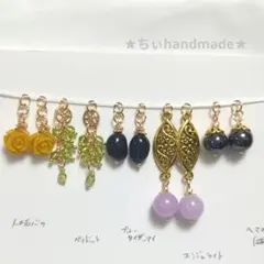 B488　天然石　チャームセット　ハンドメイド　ピアス素材　人工石