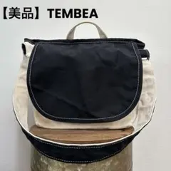 【美品】TEMBEA(テンベア) / WIRE BAG 黒×キャンバス地のサムネイル