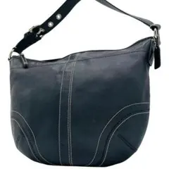 美品 コーチ ショルダーバッグ ワンショルダー レザー ブラック F10907