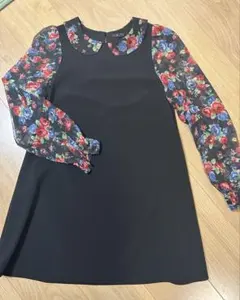 JARLOフラワープリントシースルードレス ワンピース