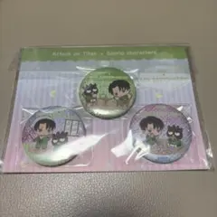 進撃の巨人　リヴァイ　サンリオ　グリッター　缶バッジ