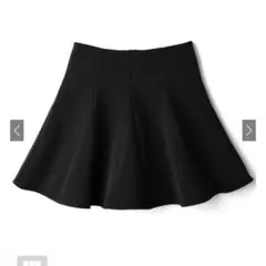 GRL インパン 裏地付き フレアミニスカート [at1747] ブラック 黒