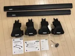 【VWポロ（AW型）即装着可】THULE ベースキャリア フルセット（ブラック）