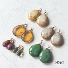 334チェコビーズ　ピカソ　アソート　ドロップ　ダガー