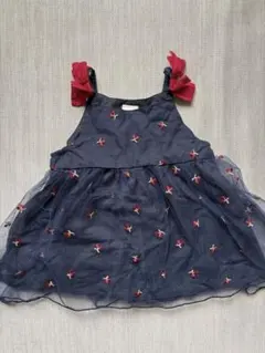 petit main 刺繍入りキャミソールチュニック　80