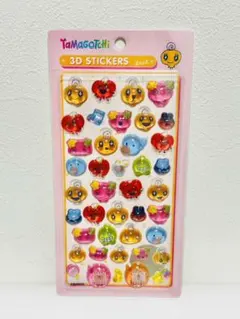 【新品】ボンボンドロップ風シール　たまごっち 3D めめっち ①