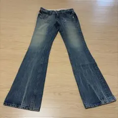 フレアデニム ダークブルー