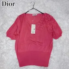 Christian Dior ピンク 半袖ニット ピンク パフスリーブ 2026年最新】Christian Dior カラー：ピンク系 レディース 半袖 ニット