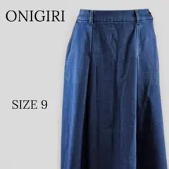 ONIGIRI コムサイズム フレアースカート ネイビー SIZE9
