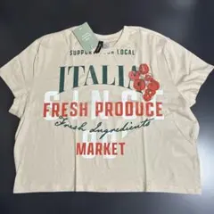 H＆Mグラフィックプリント ショート丈Tシャツ