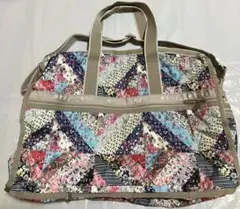 超美品　LeSportsac メモリーフローラルキルト　大型　ボストン