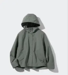 UNIQLO コットンブレンドパーカー　グリーン　XL