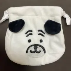 ナガノキャラクターズ　おかお巾着　パグさん