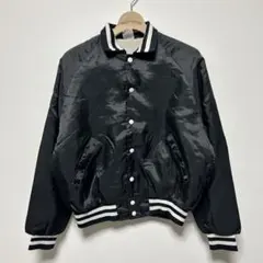 Hilton 70’ 米国製　スタジャン　黒　M 刺繍　アメカジ ヴィンテージ