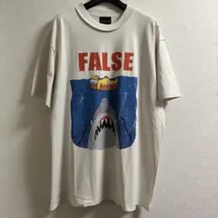 ザ•シンプソンズ　ビンテージ加工 Tシャツ FALSE ジョーズ JAWS 白