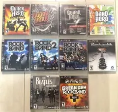 PS3 Guitar Hero Rock Band ゲーム 10本セット 海外版