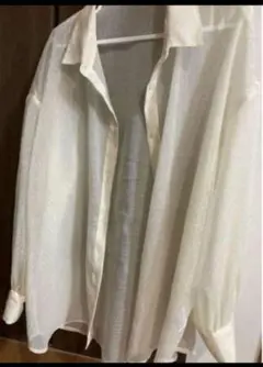 しまむら　シアーシャツ　L ラメ