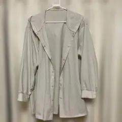 スクロール　UVカット長袖フーディ　ライトベージュのサムネイル