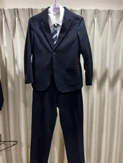 ネイビー フォーマルスーツ 140cm ネクタイ、22cm靴付き