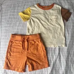 【上下セット】Baby GAP半袖Tシャツ ショートパンツ 80cmオーガニックのサムネイル