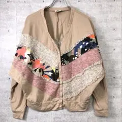 Scolar メルヘン 平成森ガール古着 フリル パッチワーク カーディガン