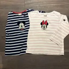 petit main ディズニー 長袖 Tシャツ２枚セット