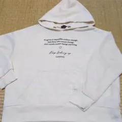 LOVETOXIC　フード付きトレーナー オフホワイト150㌢