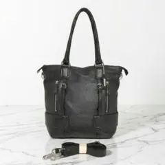 ✨美品✨COLE HAAN　2way トートバッグ　本革　ブラック　A4のサムネイル