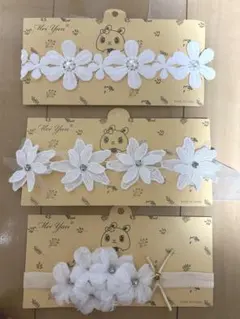 【美品】ベビー　赤ちゃん　子供　ヘアバンド　3点セット