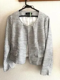 セレモニージャケット/ツイード/グレー/入学式/卒業式/美品