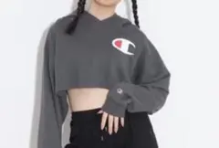 PINKLatte×Champion コラボ　短丈フーディ　パーカー　150cm