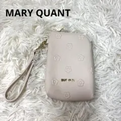 マリークワント MARY QUANT エンボス ポーチ　ストラップ付きのサムネイル