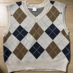 アーガイル柄　ベスト