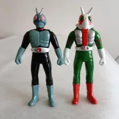仮面ライダーX 仮面ライダーV3 ソフビ フィギュア 2体セット - メルカリ